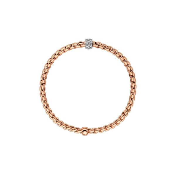 FOPE Armband 733B mit Diamantpavé in Rosegold Seitenansicht
