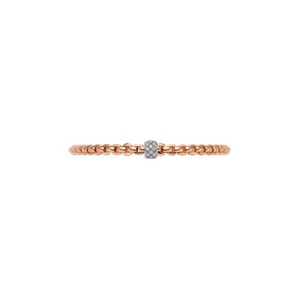 FOPE Armband 733B mit Diamantpavé in Rosegold Ansicht von Oben