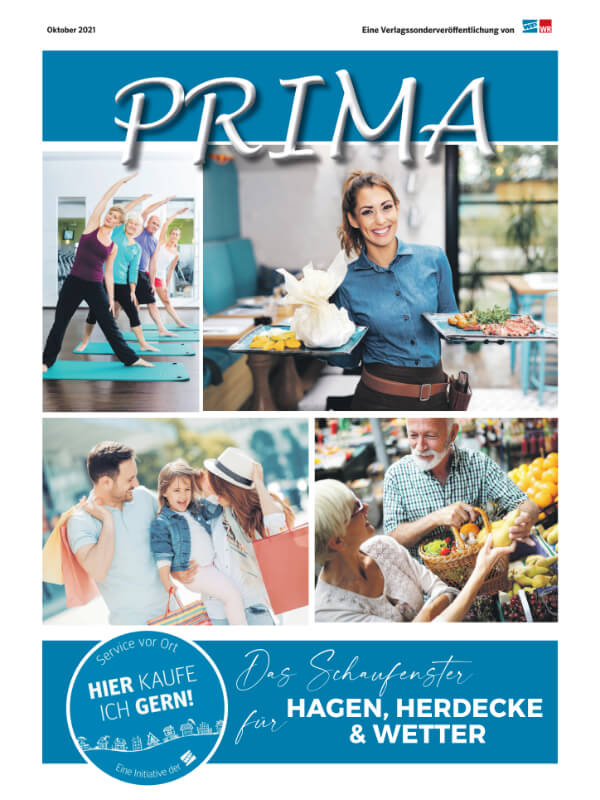 Cover vom PRIMA Magazin Hagen - Ausgabe Oktober 2021 zu sehen unter Presse und Publikationen