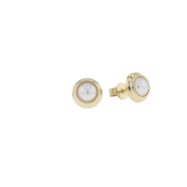 Ohrstecker mit Perle - Zwei Stück nebeneinander