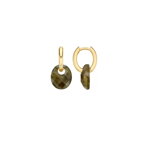 Charms für die Ohren 800LABM seitlich mit goldenen Ohrringen
