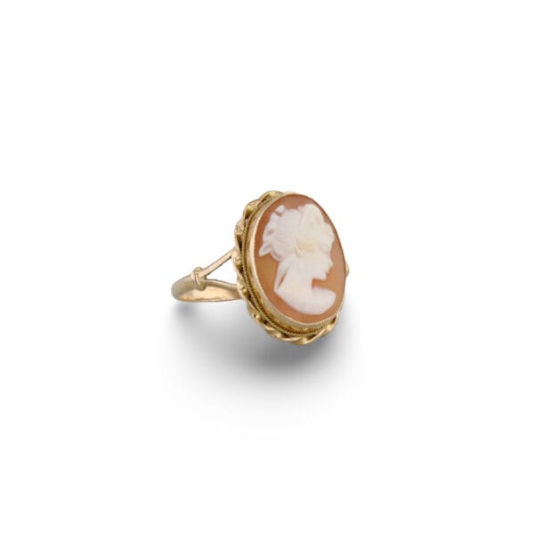 Goldring mit Muschelgemme VIN-6520-1038 1