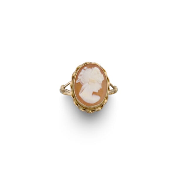 Goldring mit Muschelgemme VIN-6520-1038 4