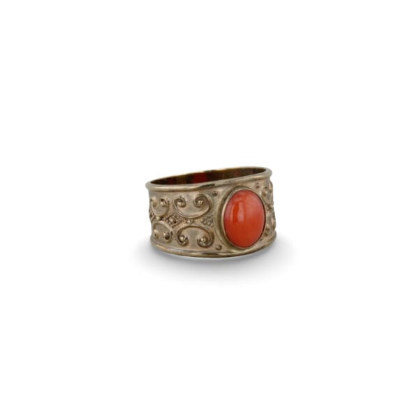 Gelbgoldring mit Koralle VIN-6520-1061