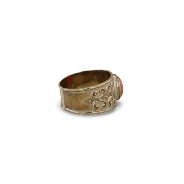 Gelbgoldring mit Koralle VIN-6520-1061 3