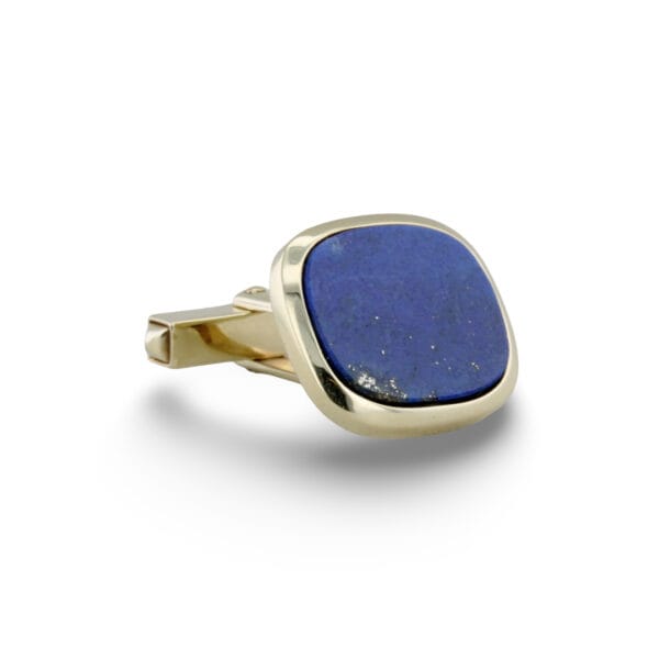 Goldene Manschettenknöpfe mit Lapislazuli VIN-6520-1053 2