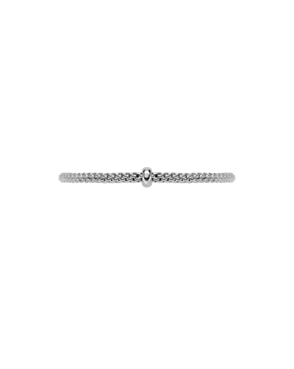 Flex'it Armband mit weißen Brillant aus Weissgold. Modell 01M08BX_BB_W_XBX. Ansicht von oben